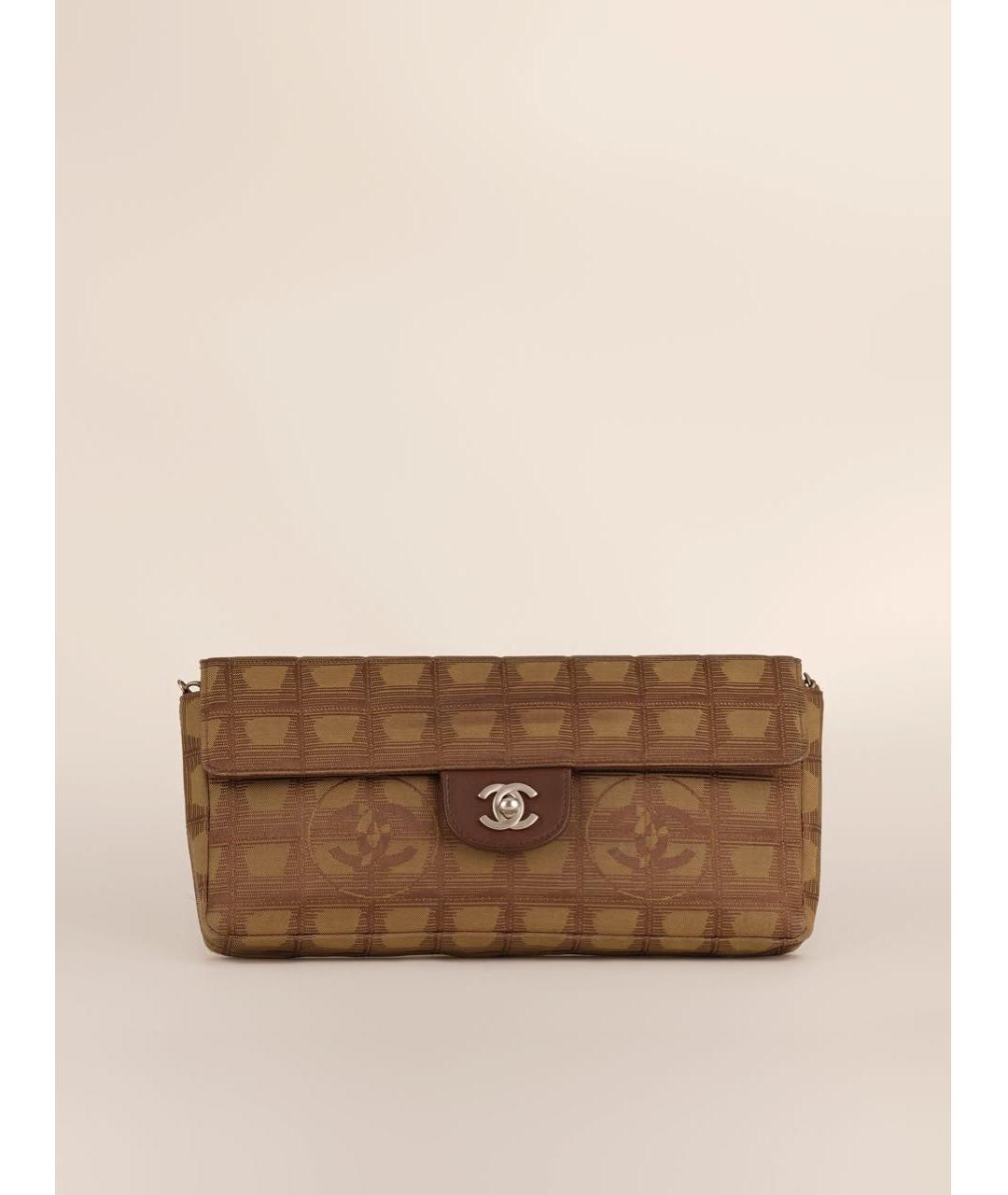 CHANEL Хаки нейлоновая сумка через плечо, фото 2