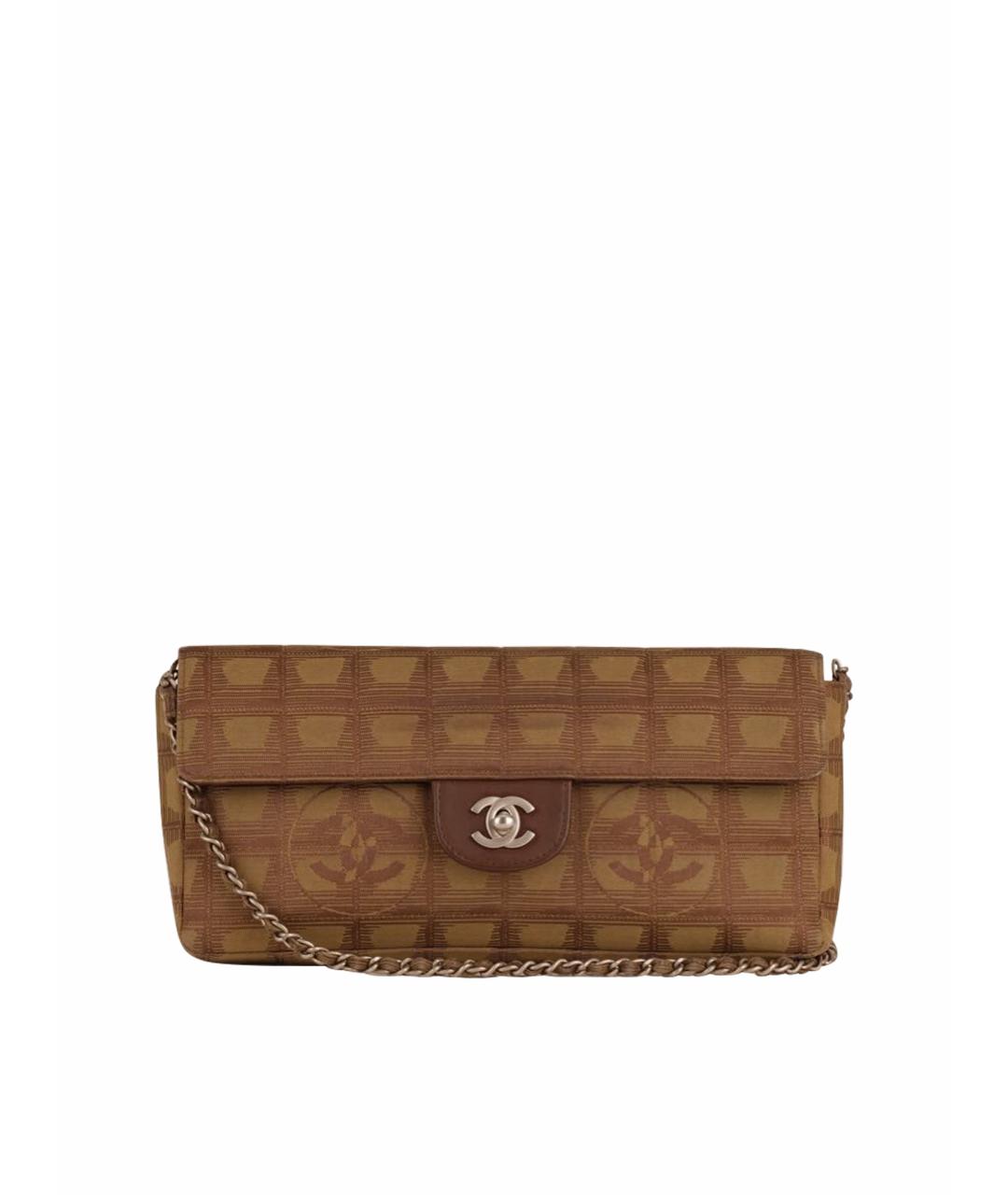 CHANEL Хаки нейлоновая сумка через плечо, фото 1