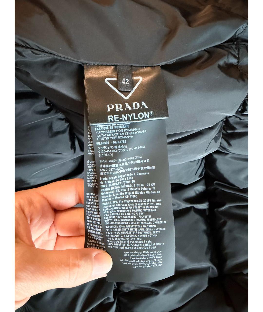PRADA Черный пуховик, фото 4