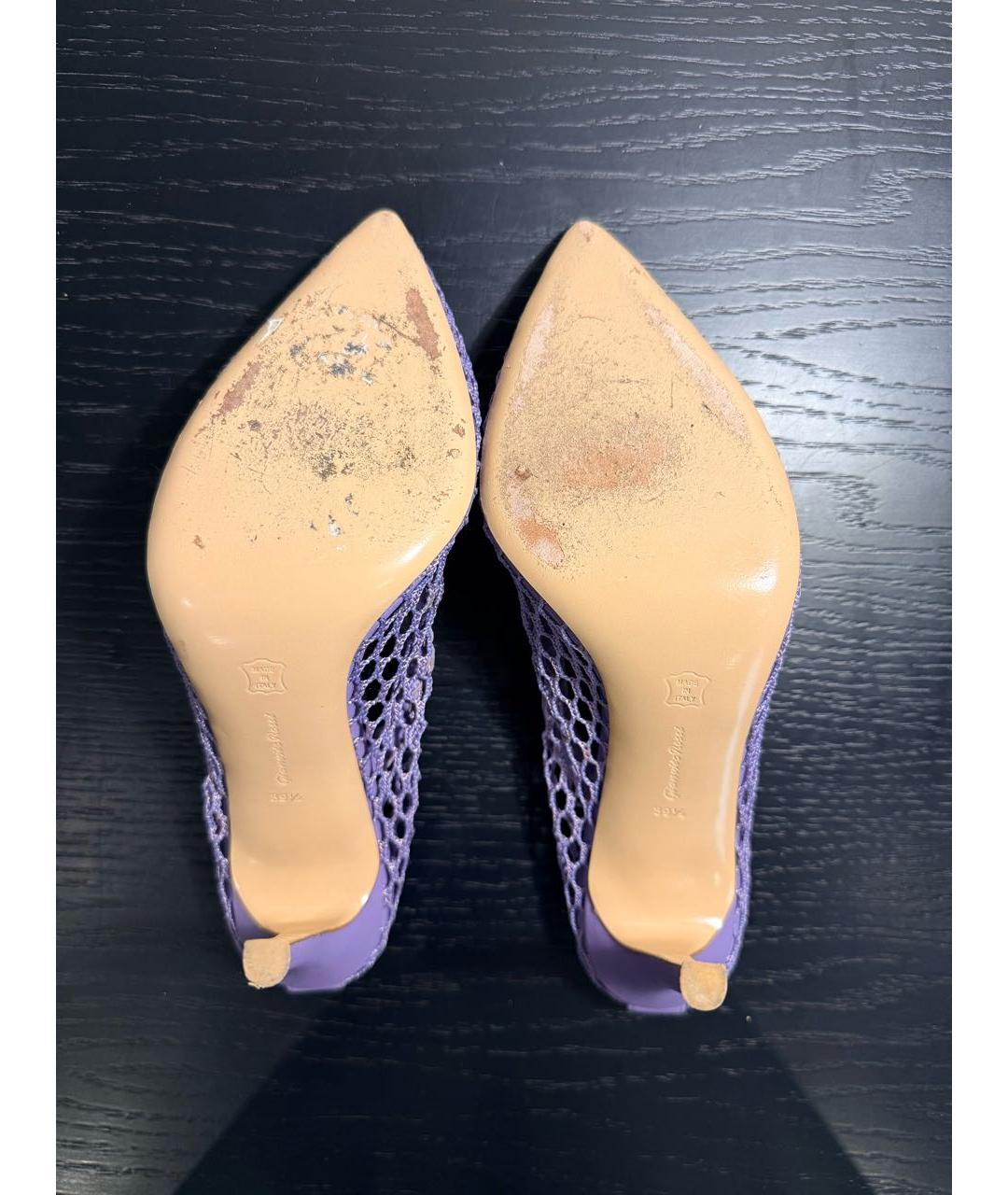 GIANVITO ROSSI Фиолетовые текстильные туфли, фото 7