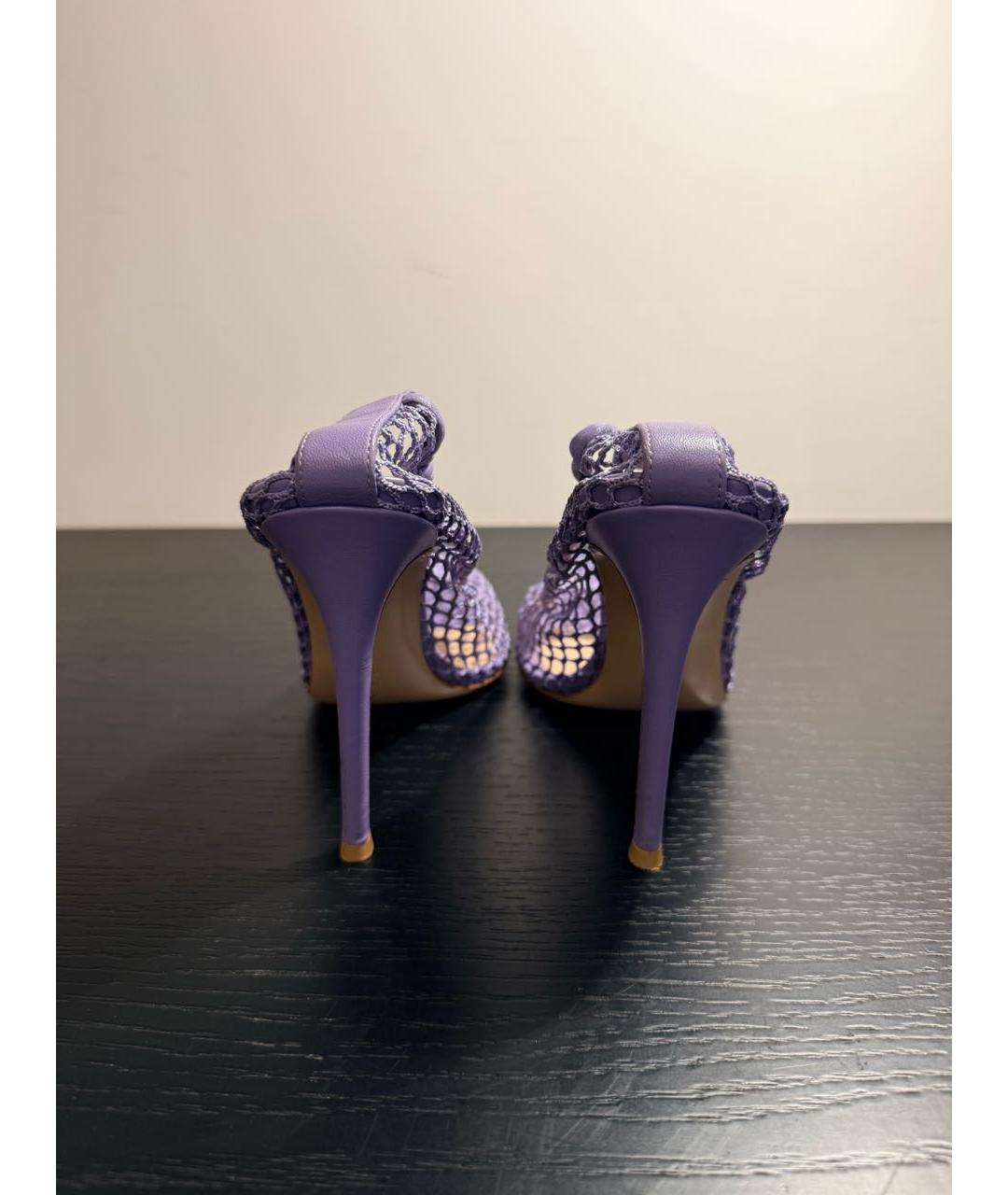 GIANVITO ROSSI Фиолетовые текстильные туфли, фото 4