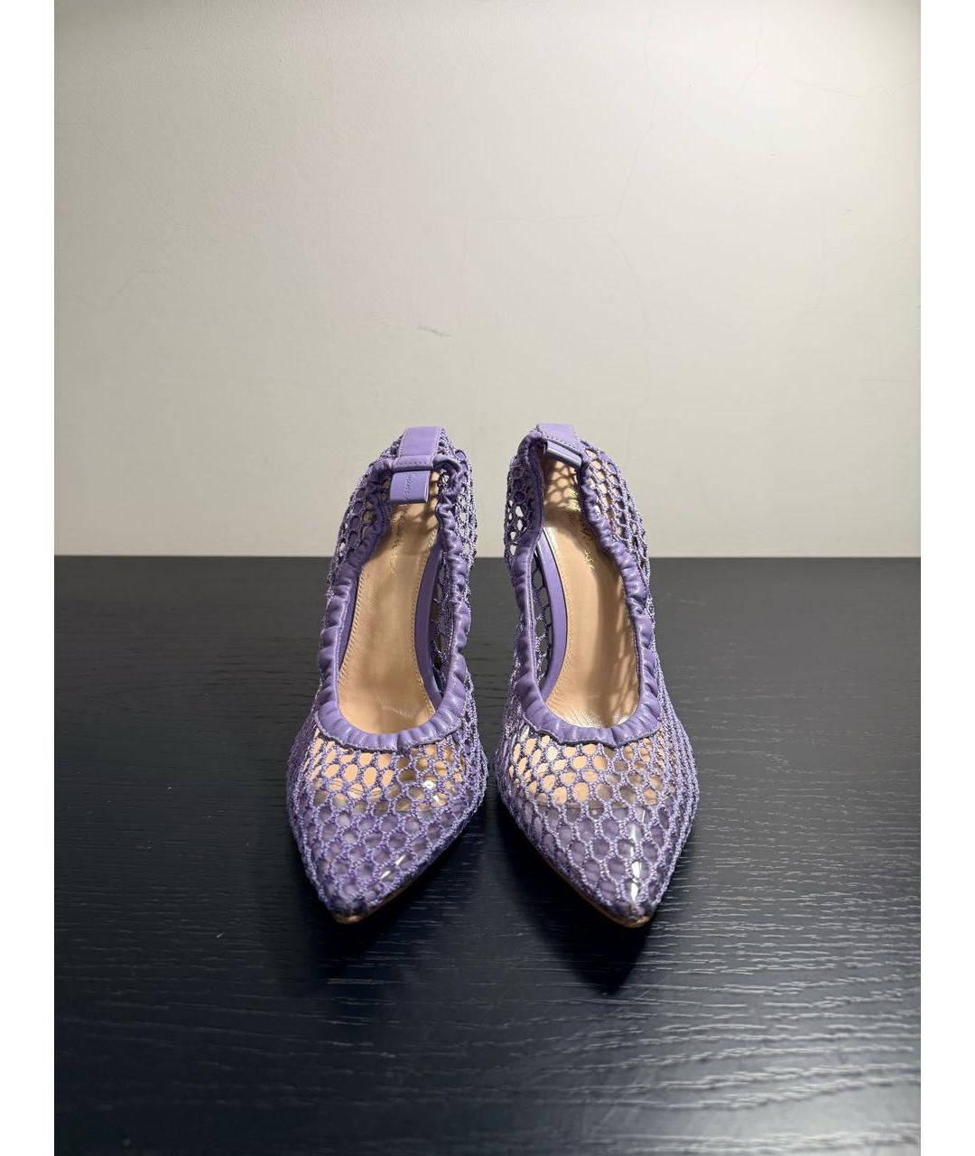 GIANVITO ROSSI Фиолетовые текстильные туфли, фото 2