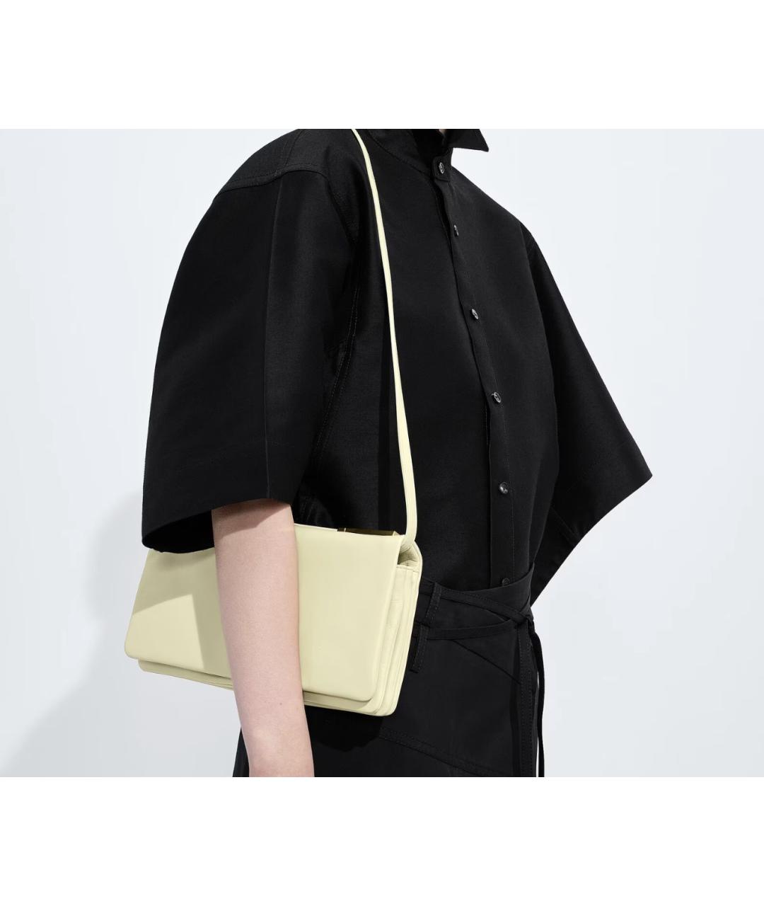 BOTTEGA VENETA Желтая кожаная сумка через плечо, фото 2