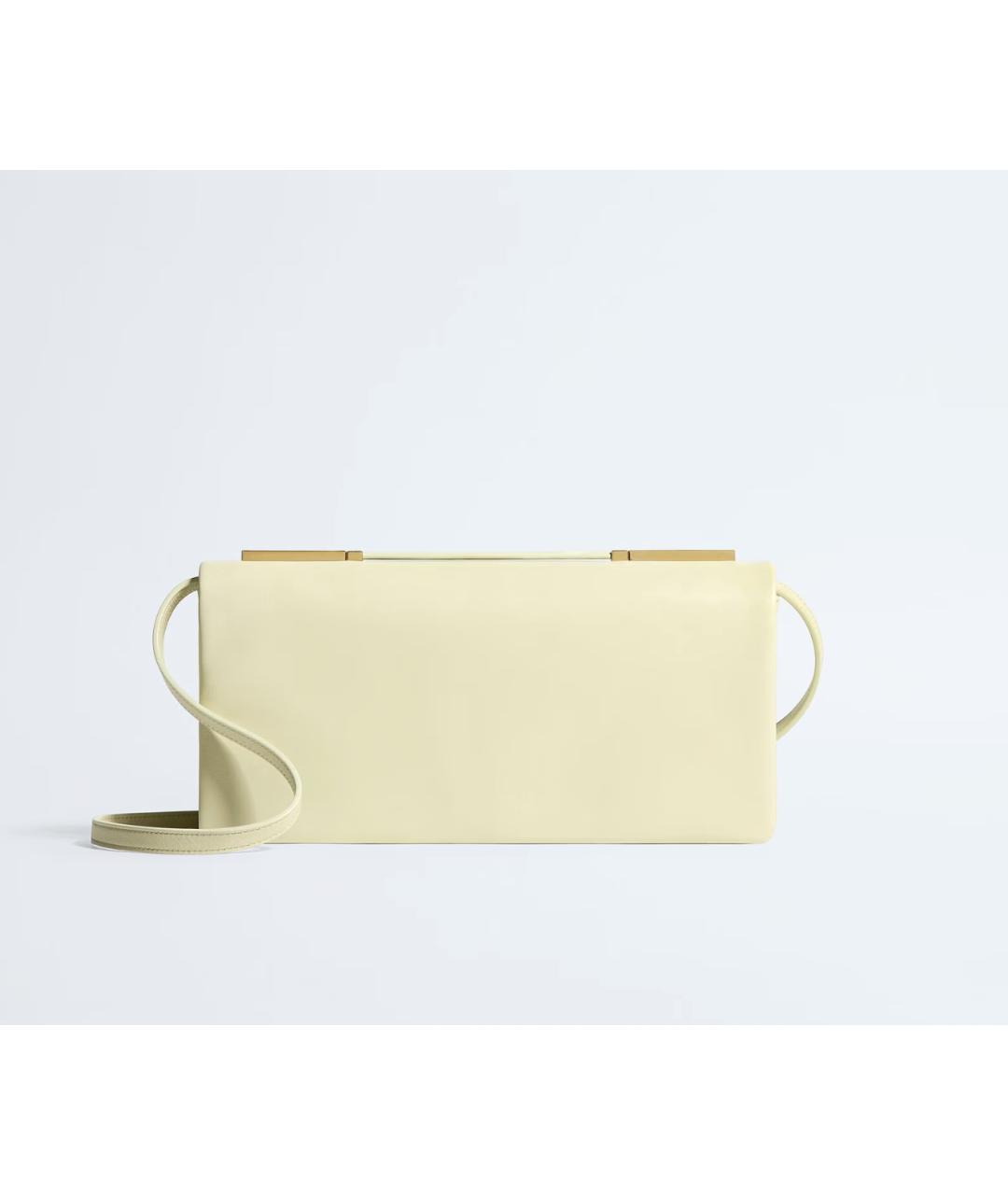 BOTTEGA VENETA Желтая кожаная сумка через плечо, фото 4