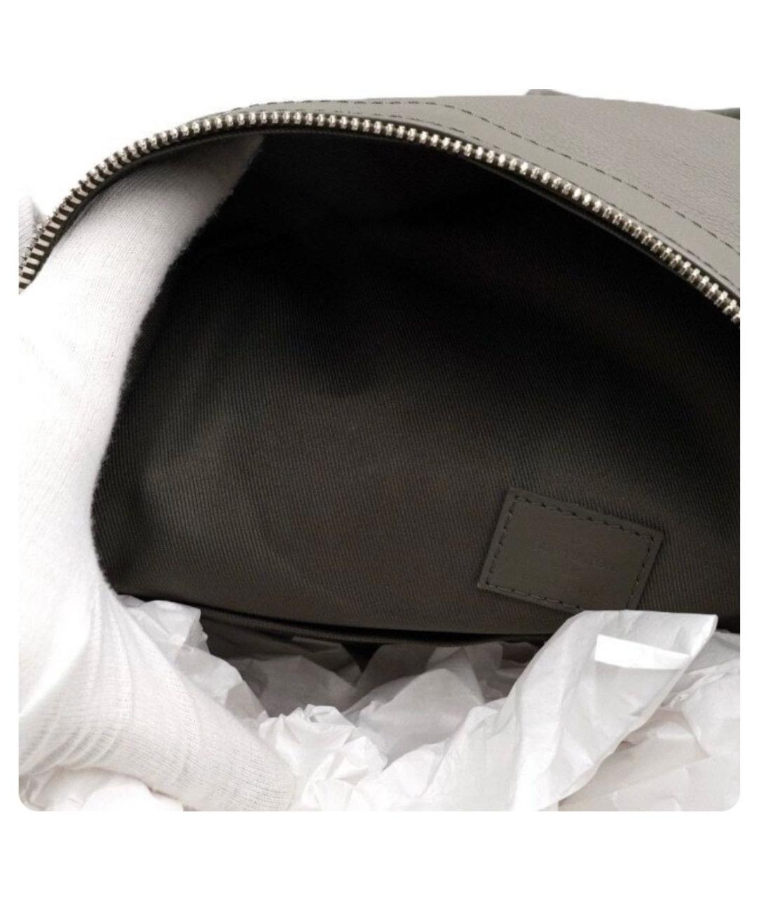 LOUIS VUITTON Черный кожаный рюкзак, фото 4