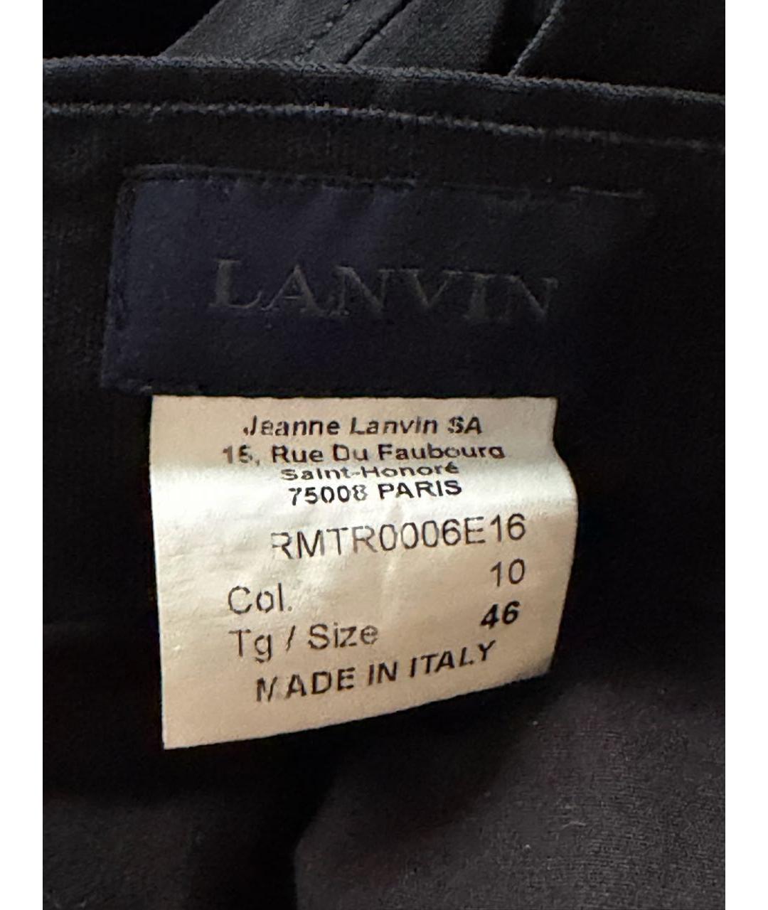 LANVIN Черные хлопковые шорты, фото 3