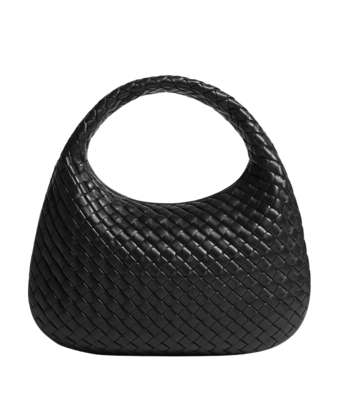 BOTTEGA VENETA Черная кожаная сумка с короткими ручками, фото 1