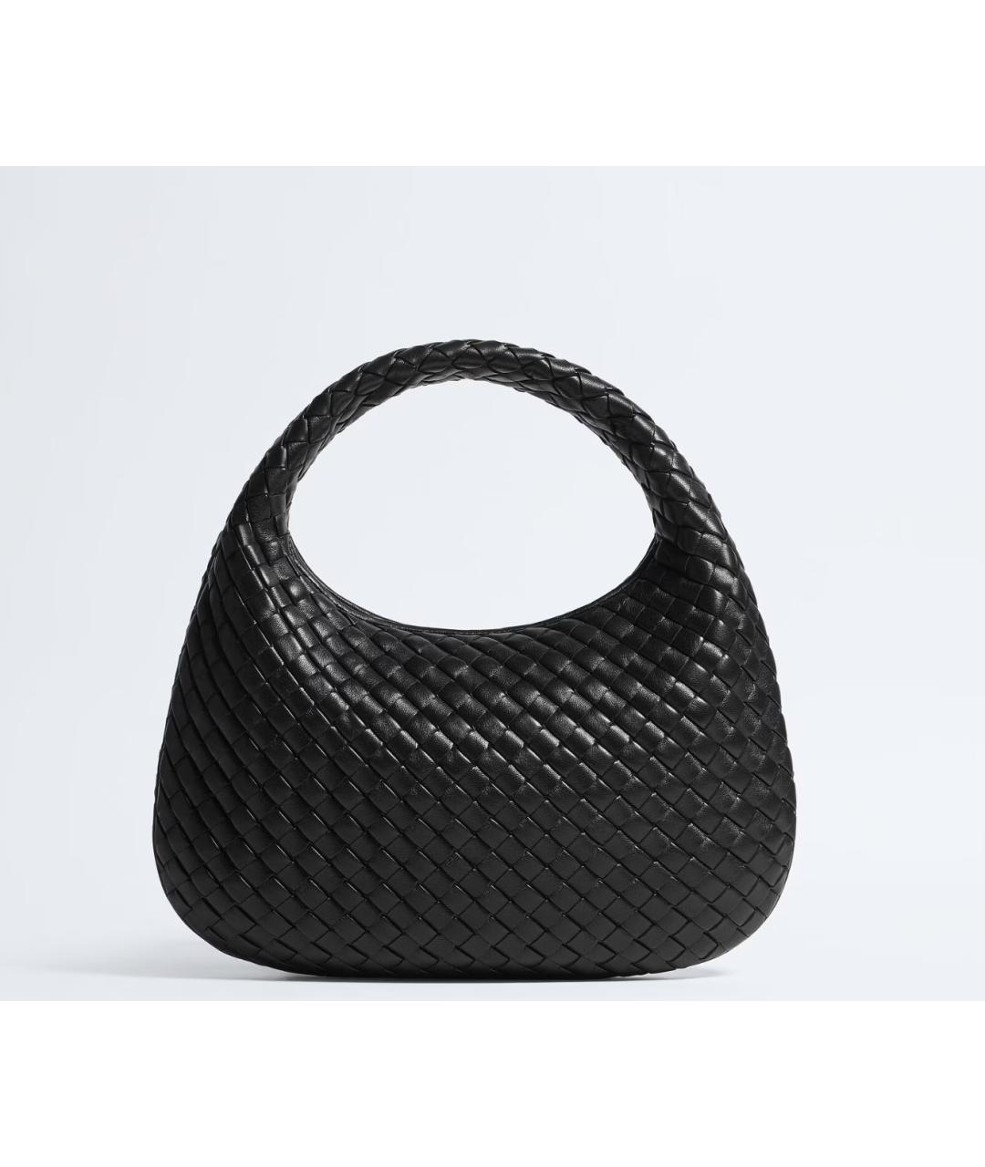 BOTTEGA VENETA Черная кожаная сумка с короткими ручками, фото 4