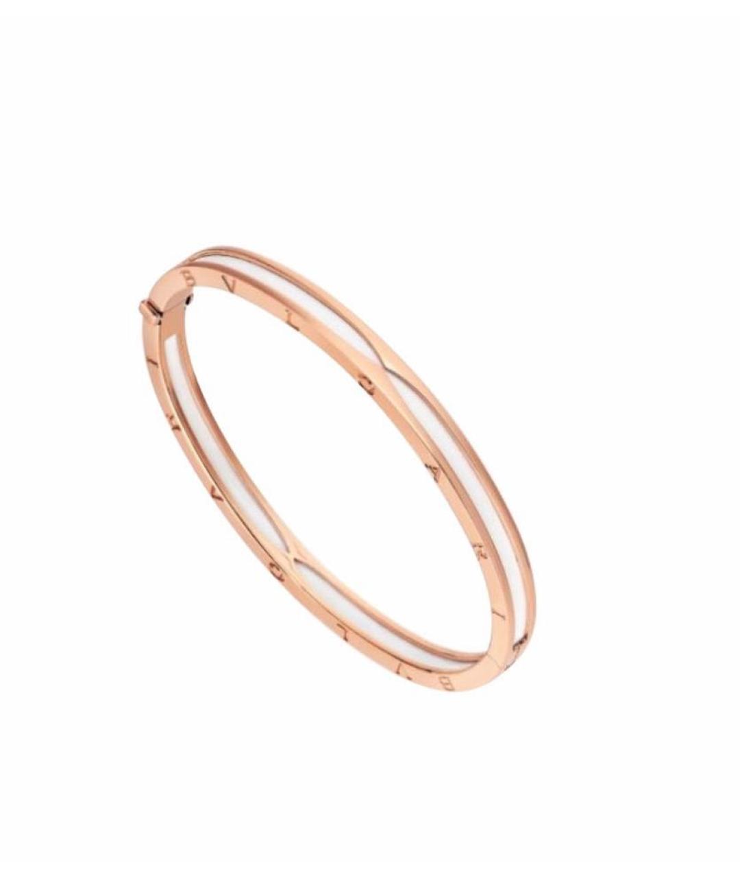 BVLGARI Белый браслет из розового золота, фото 1