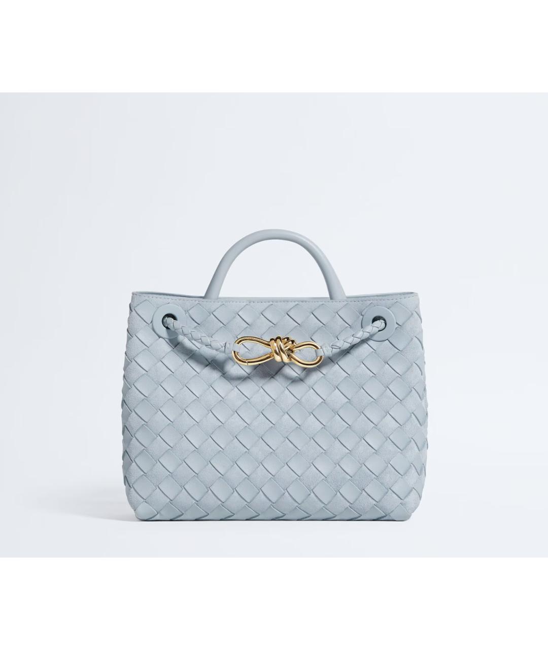 BOTTEGA VENETA Голубая замшевая сумка через плечо, фото 4