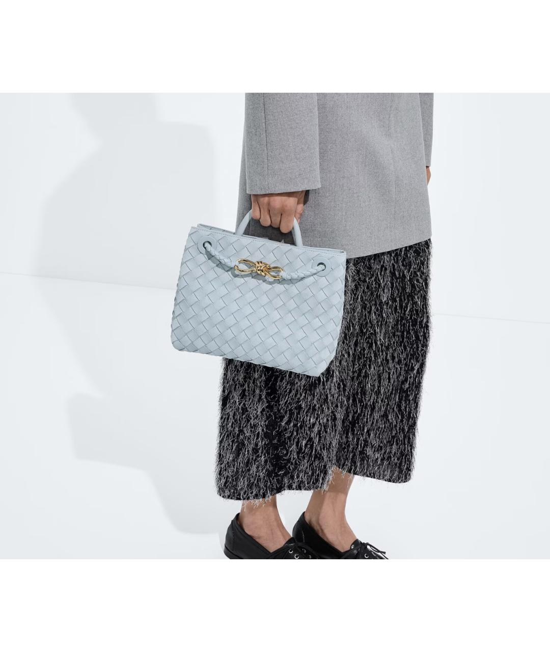 BOTTEGA VENETA Голубая замшевая сумка через плечо, фото 2