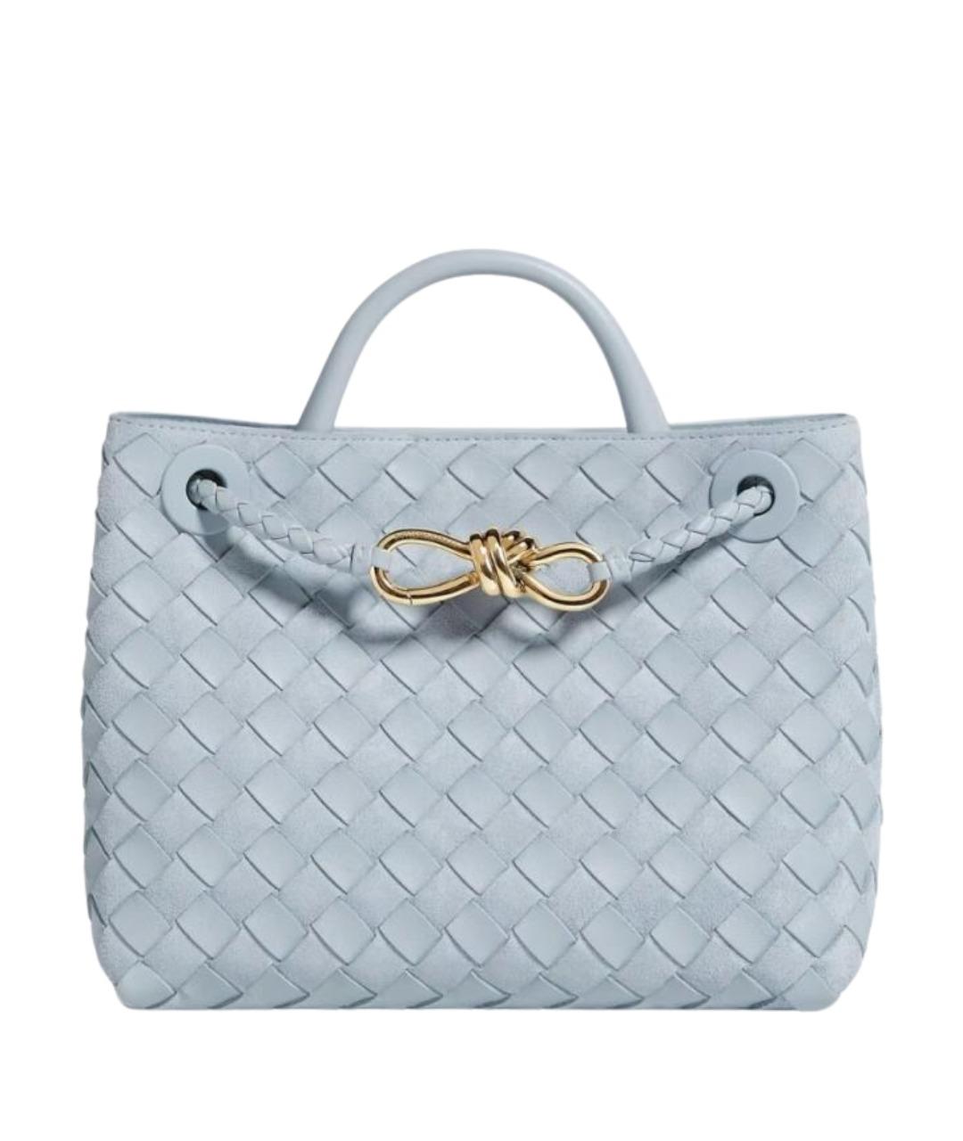 BOTTEGA VENETA Голубая замшевая сумка через плечо, фото 1