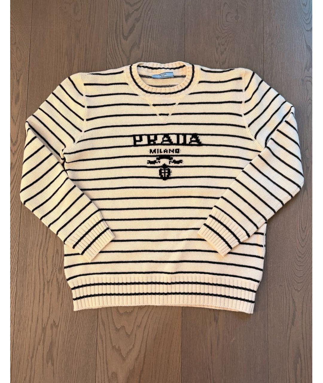 PRADA Белый джемпер / свитер, фото 5