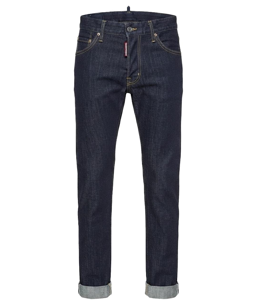 DSQUARED2 Темно-синие хлопковые джинсы скинни, фото 1