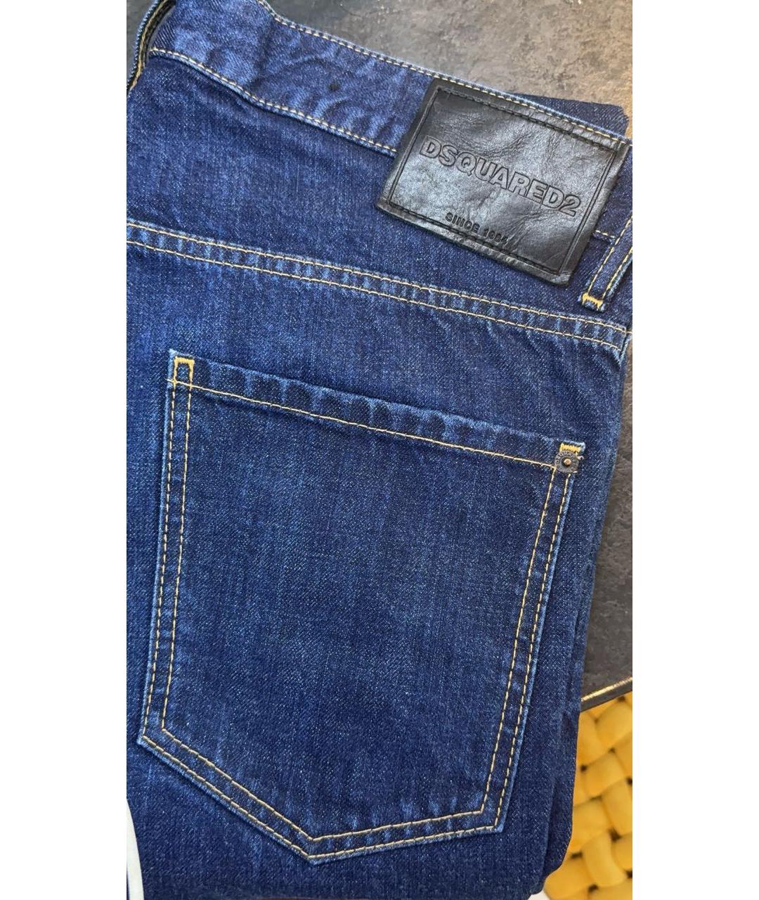 DSQUARED2 Темно-синие хлопковые джинсы скинни, фото 7