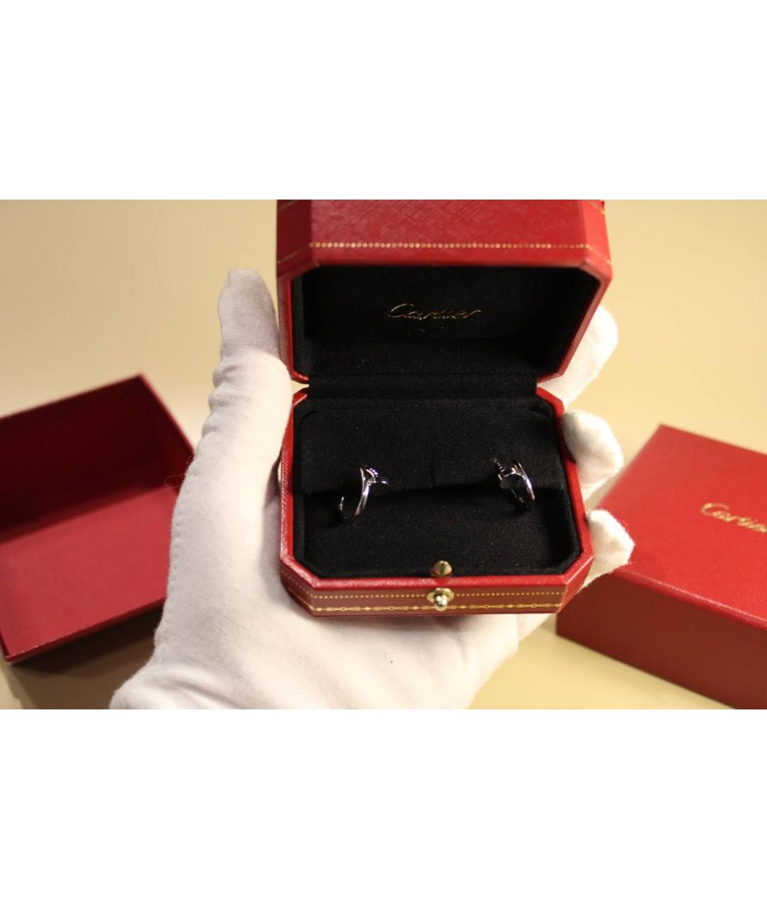 CARTIER Серебряные серьги из белого золота, фото 3