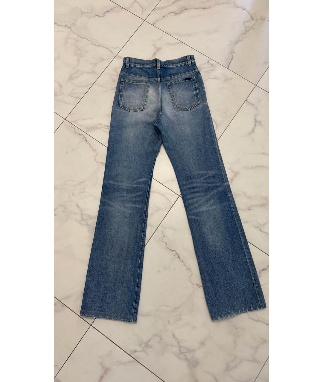 SAINT LAURENT Синие прямые джинсы, фото 2