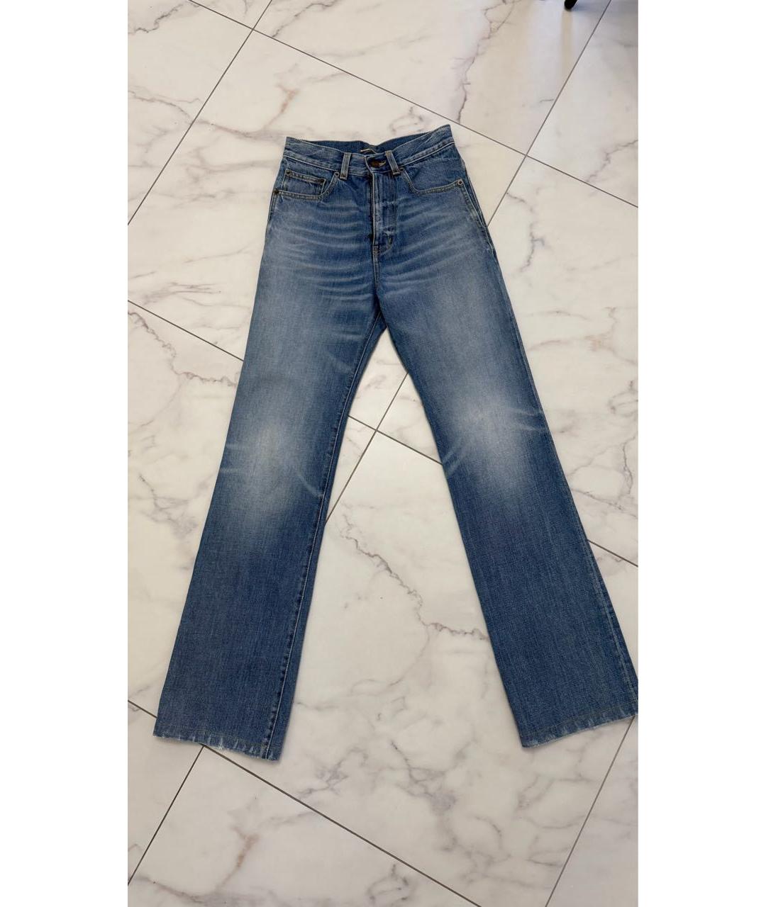 SAINT LAURENT Синие прямые джинсы, фото 6