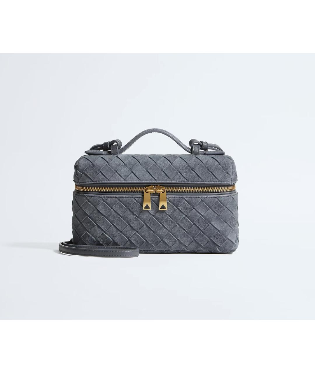 BOTTEGA VENETA Серая замшевая сумка через плечо, фото 4