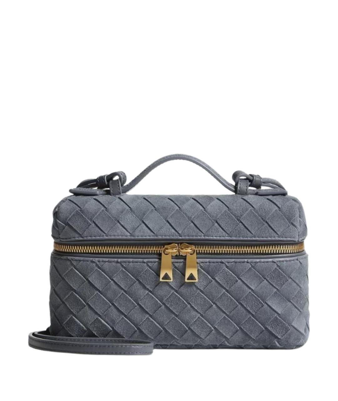BOTTEGA VENETA Серая замшевая сумка через плечо, фото 1