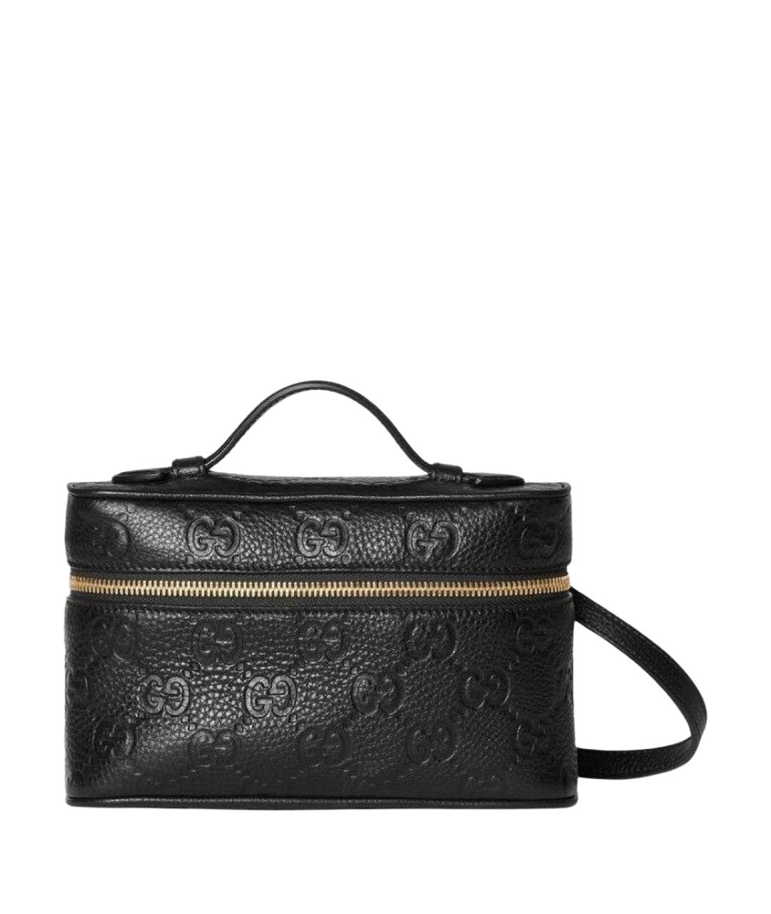 GUCCI Черная кожаная сумка через плечо, фото 1