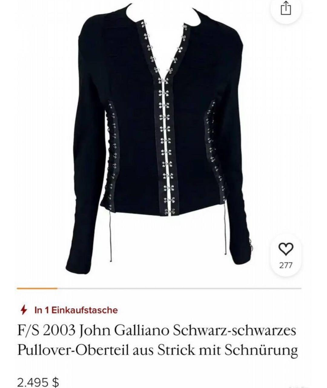 JOHN GALLIANO Черный шерстяной корсет, фото 6