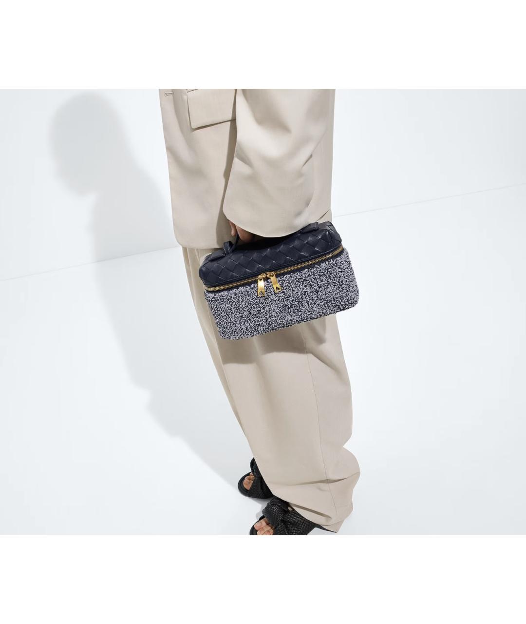 BOTTEGA VENETA Серая кожаная сумка через плечо, фото 2