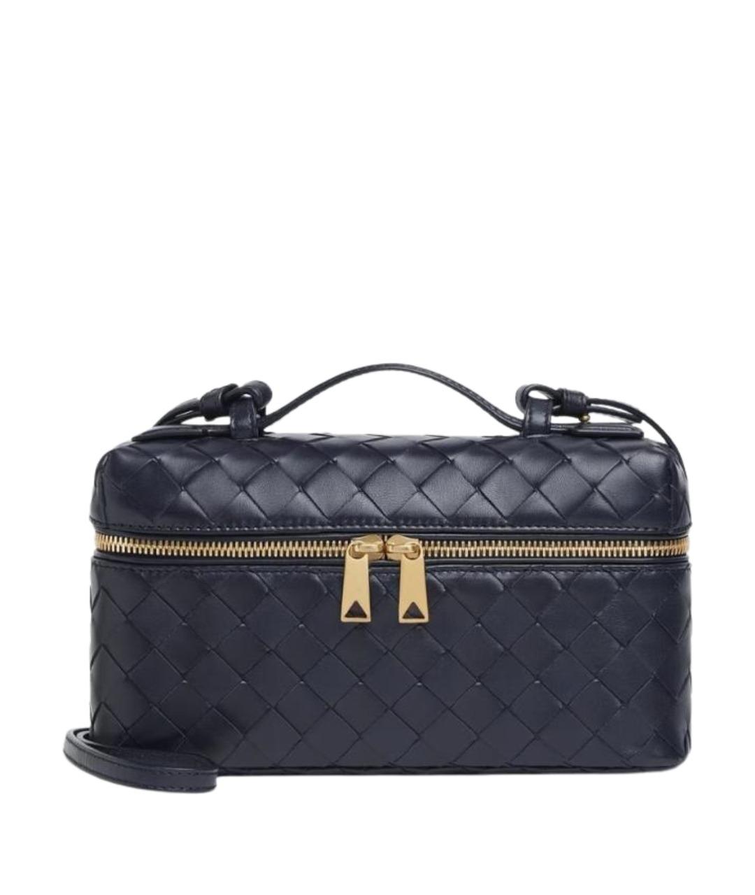 BOTTEGA VENETA Темно-синяя кожаная сумка через плечо, фото 1