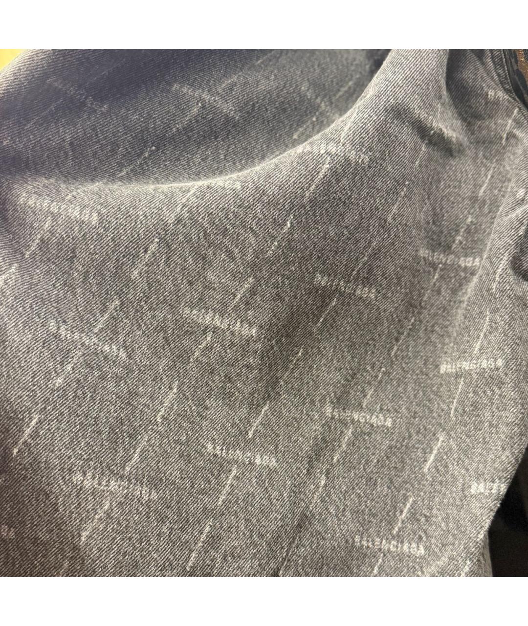BALENCIAGA Черная деним юбка макси, фото 4