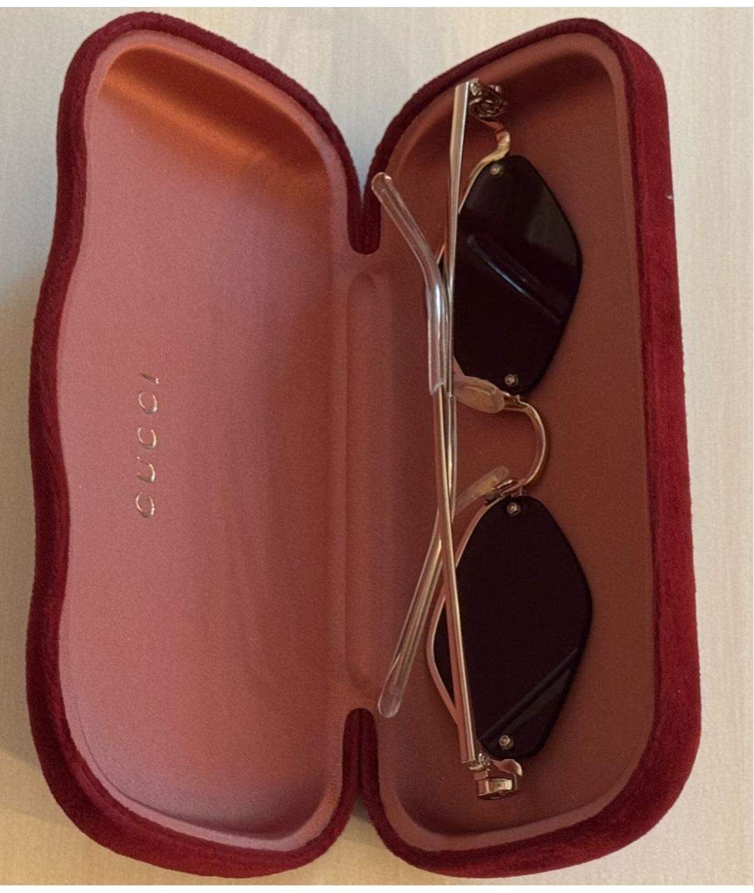 GUCCI Золотые солнцезащитные очки, фото 3