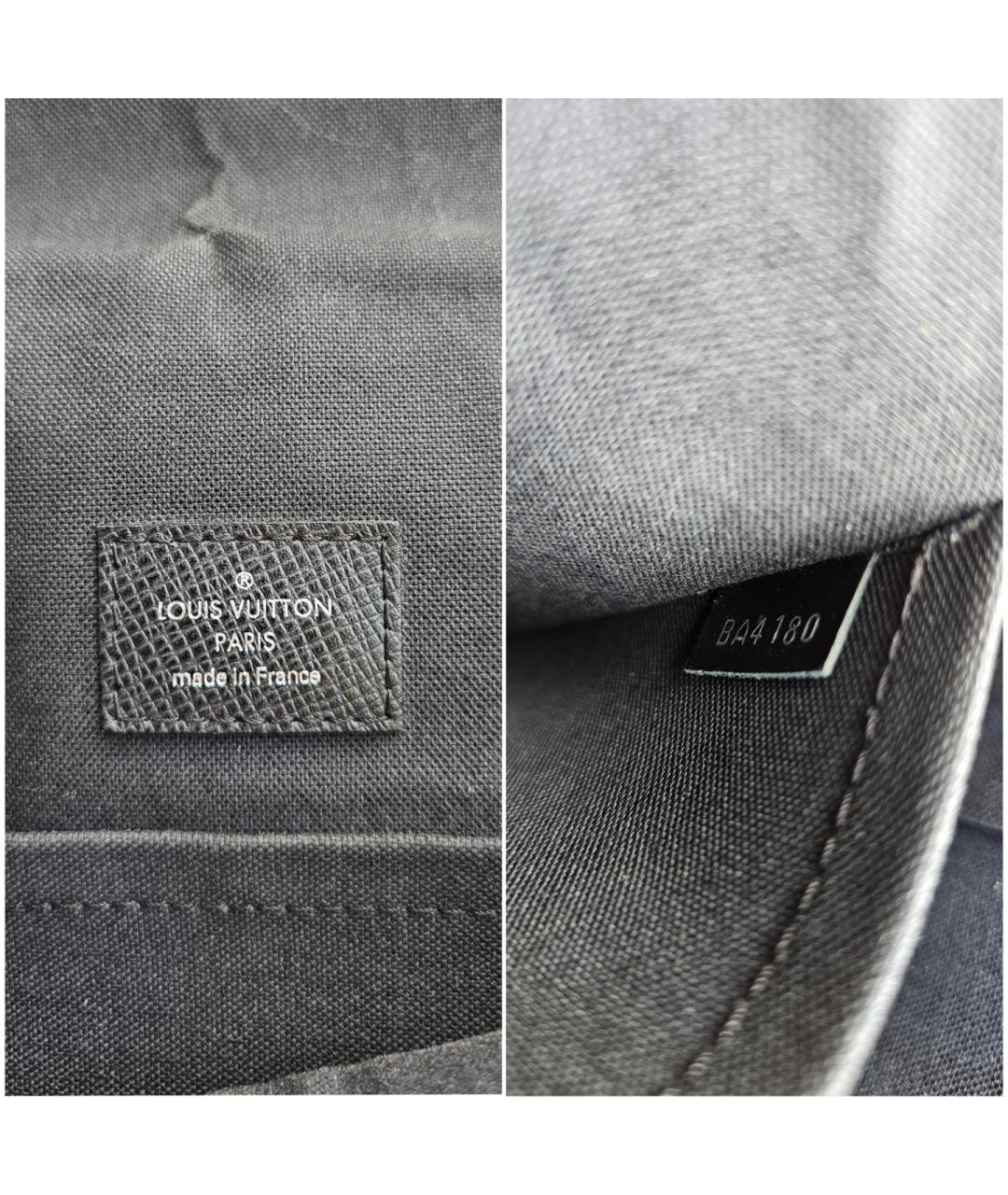 LOUIS VUITTON Черная кожаная сумка на плечо, фото 7