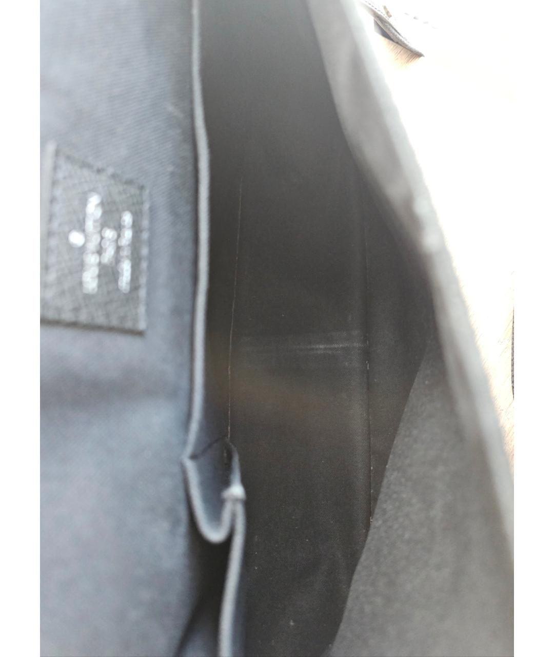 LOUIS VUITTON Черная кожаная сумка на плечо, фото 8
