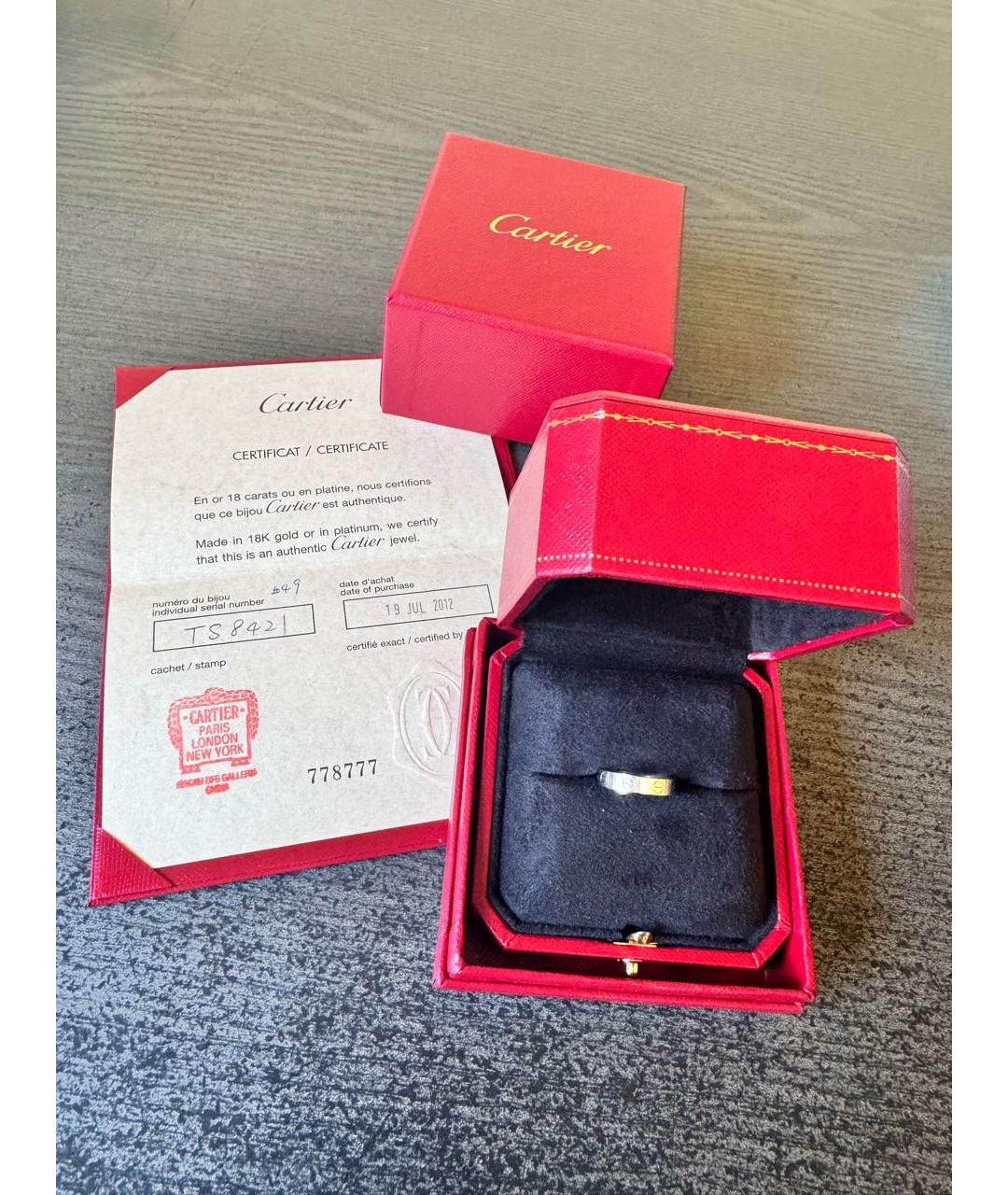 CARTIER Серебряное кольцо из белого золота, фото 2
