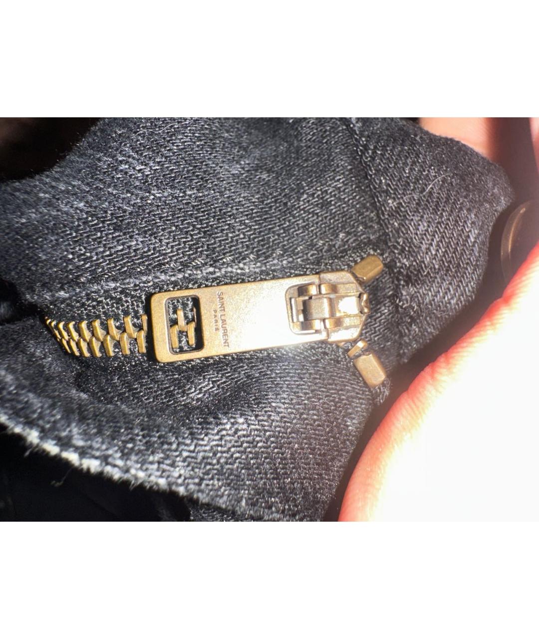 SAINT LAURENT Черные хлопковые джинсы скинни, фото 7