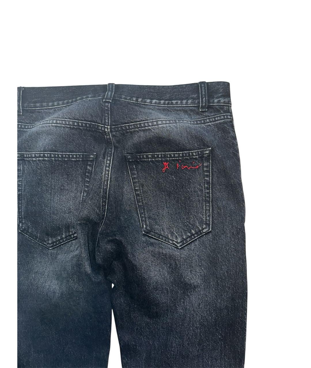 SAINT LAURENT Черные хлопковые джинсы скинни, фото 4