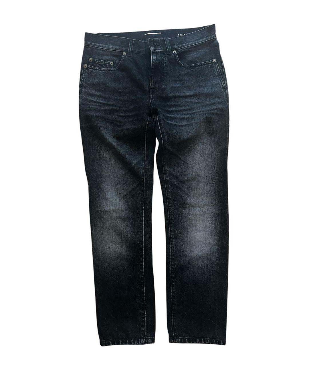 SAINT LAURENT Черные хлопковые джинсы скинни, фото 1
