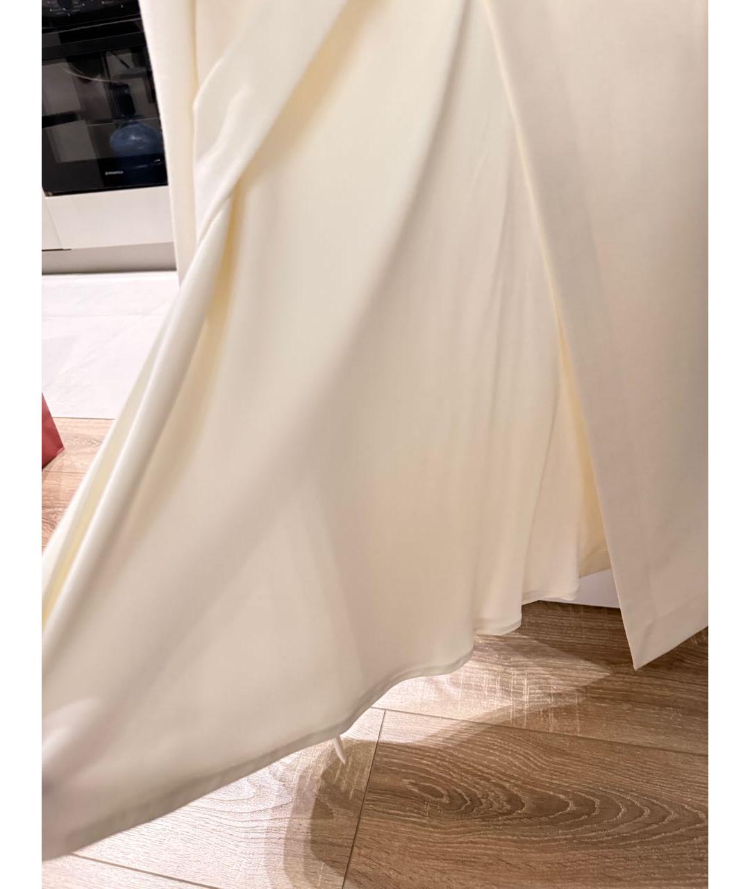 SEMICOUTURE Бежевая шерстяная юбка макси, фото 8