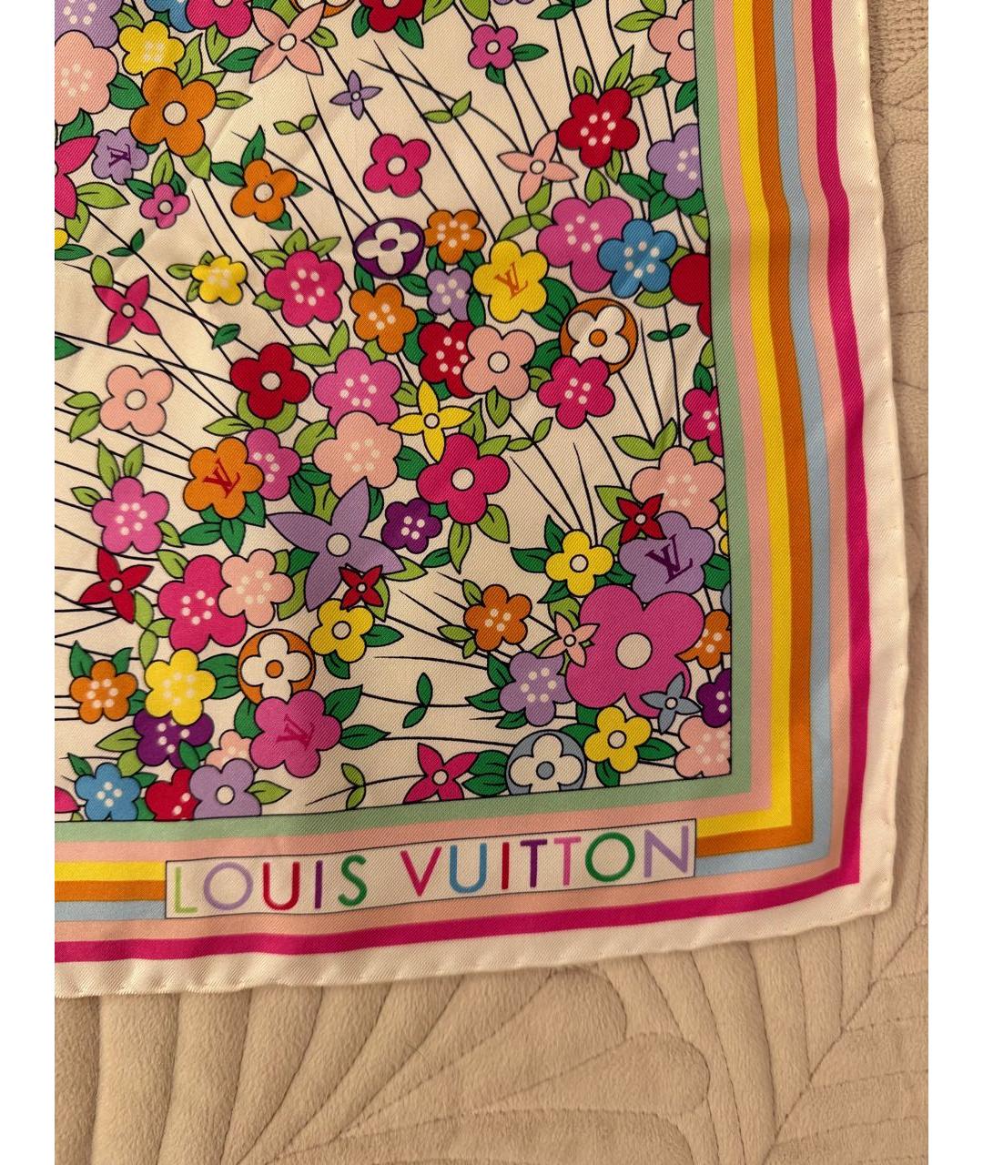 LOUIS VUITTON Мульти шелковый платок, фото 5