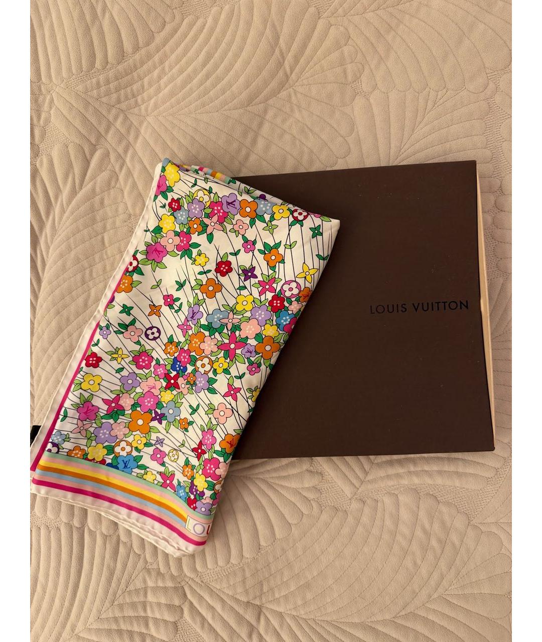 LOUIS VUITTON Мульти шелковый платок, фото 4