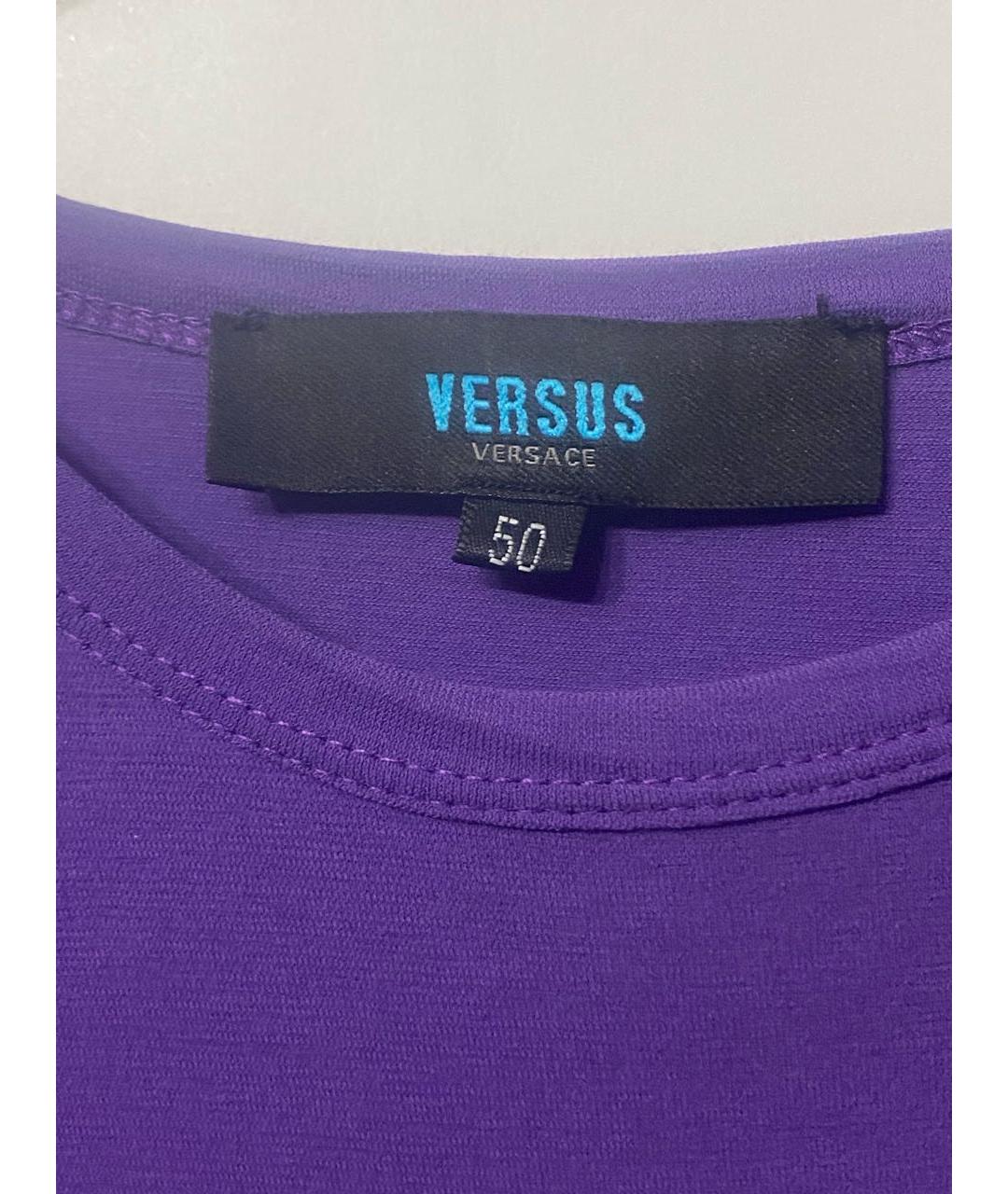 VERSACE Фиолетовая хлопковая футболка, фото 3