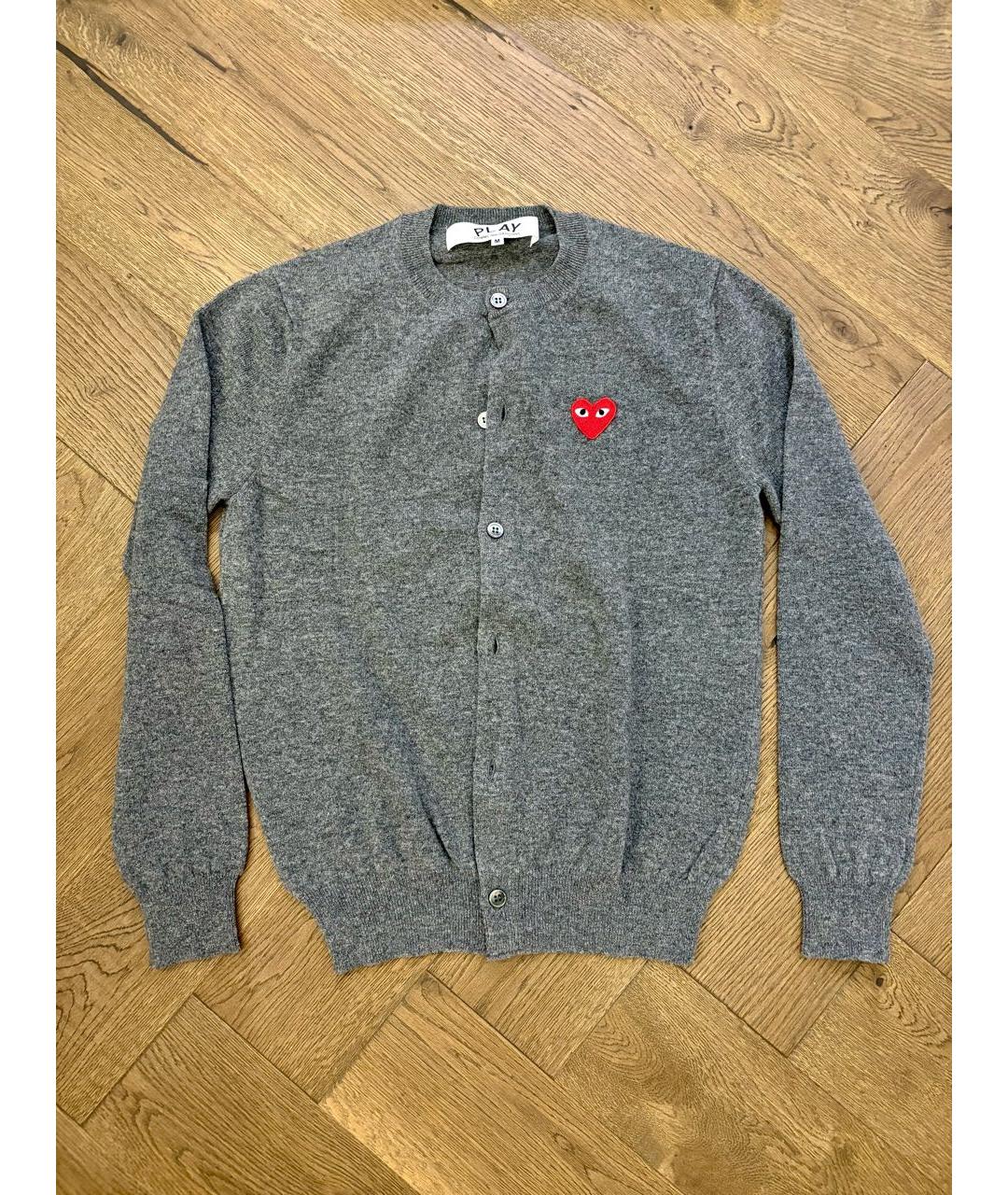 COMME DES GARÇONS PLAY Серый шерстяной джемпер / свитер, фото 9