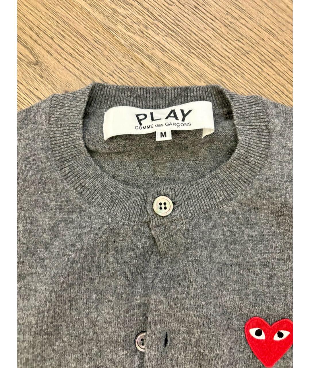 COMME DES GARÇONS PLAY Серый шерстяной джемпер / свитер, фото 3