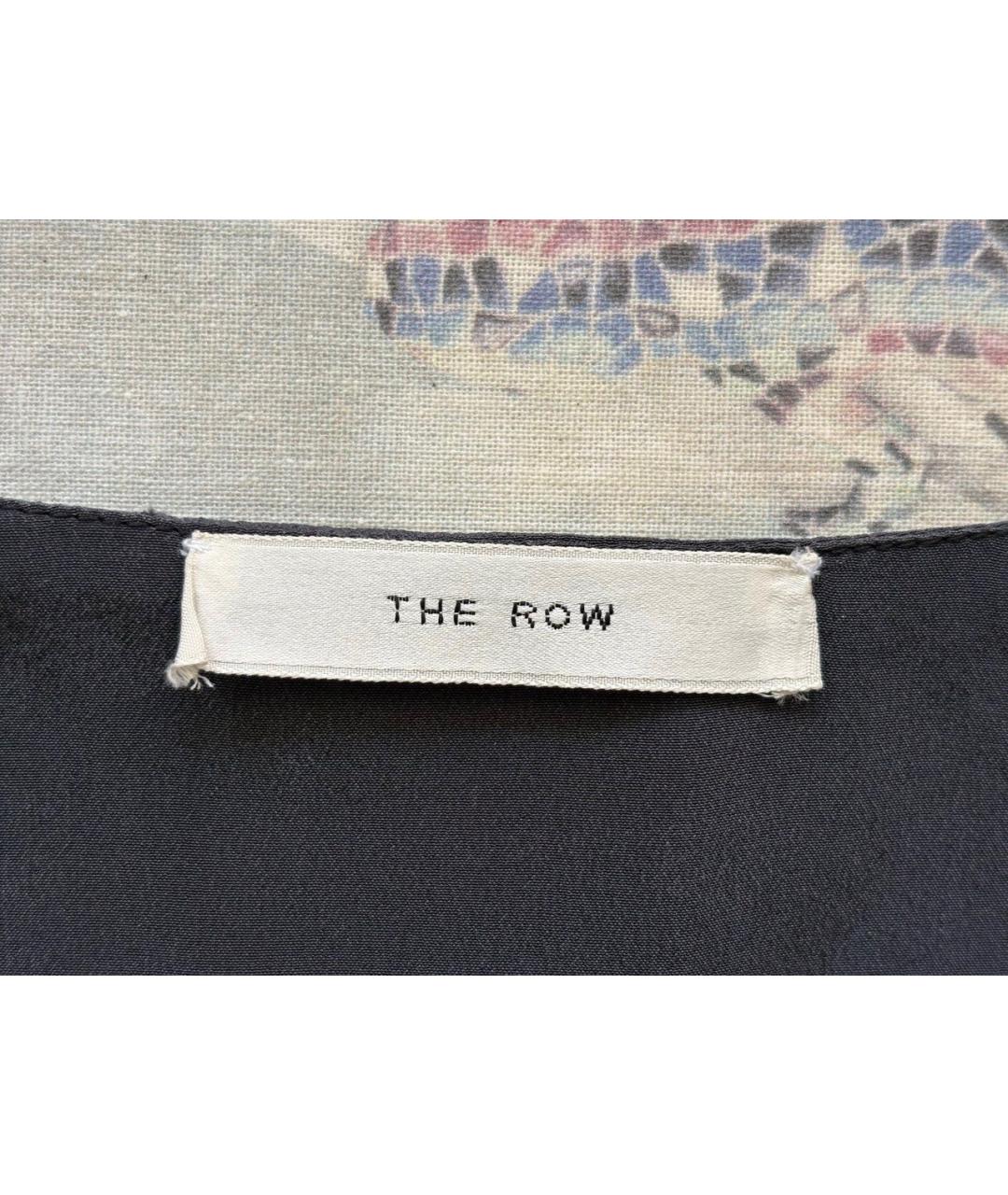 THE ROW Антрацитовое шелковое повседневное платье, фото 3