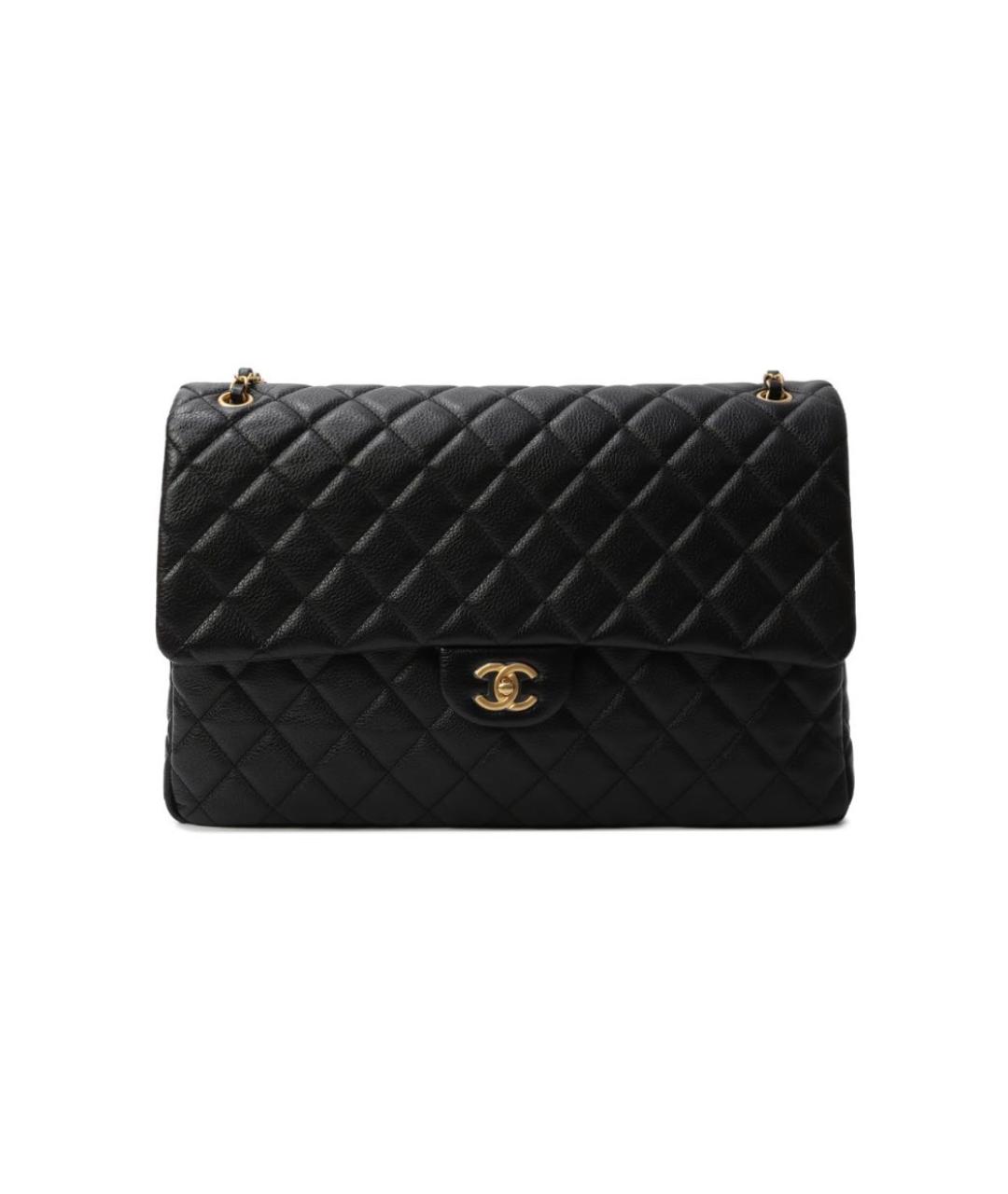 CHANEL Черная кожаная сумка с короткими ручками, фото 8