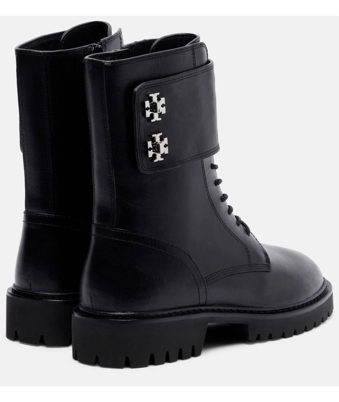 TORY BURCH Черные кожаные ботинки, фото 6