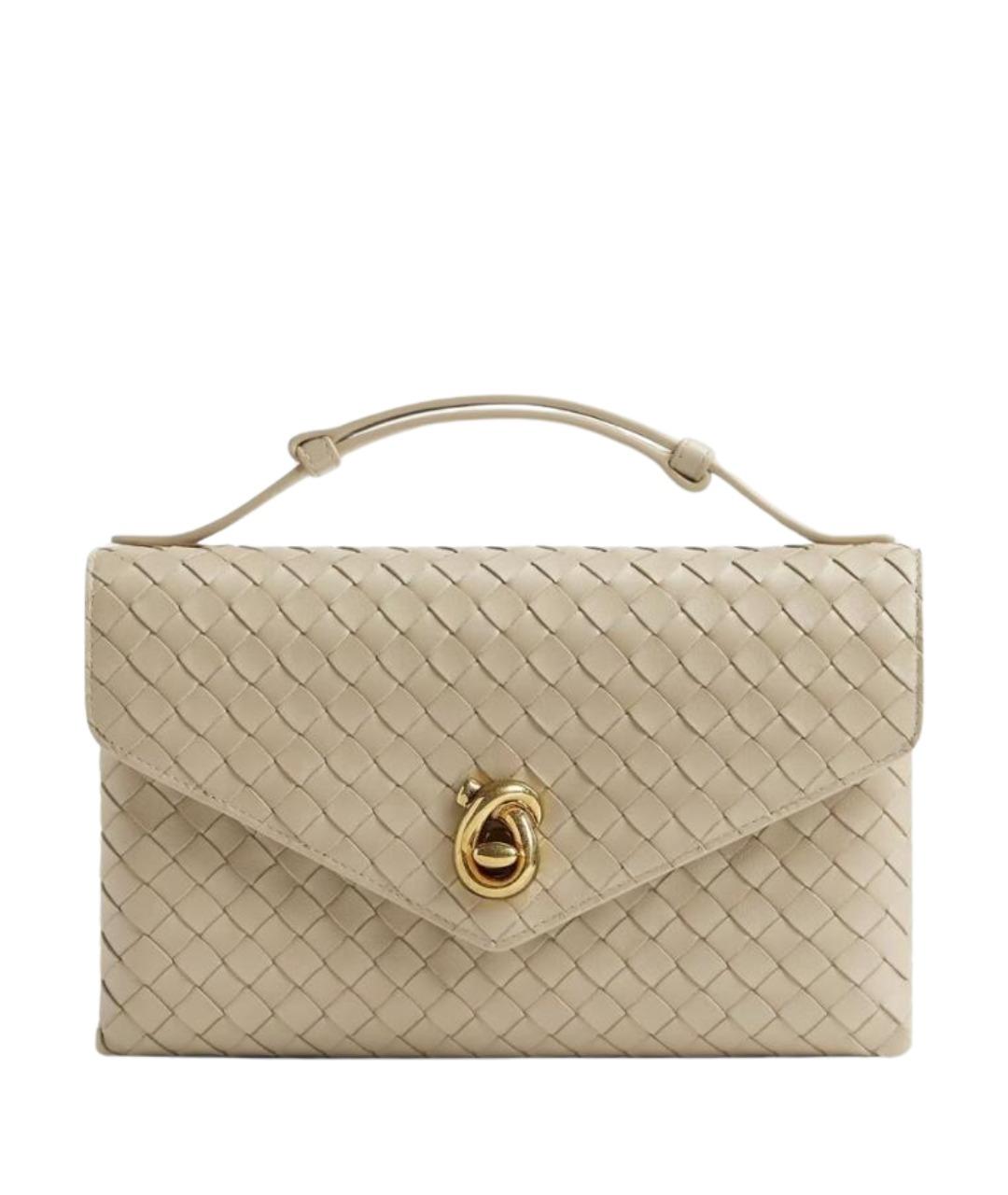 BOTTEGA VENETA Бежевая кожаная сумка через плечо, фото 1