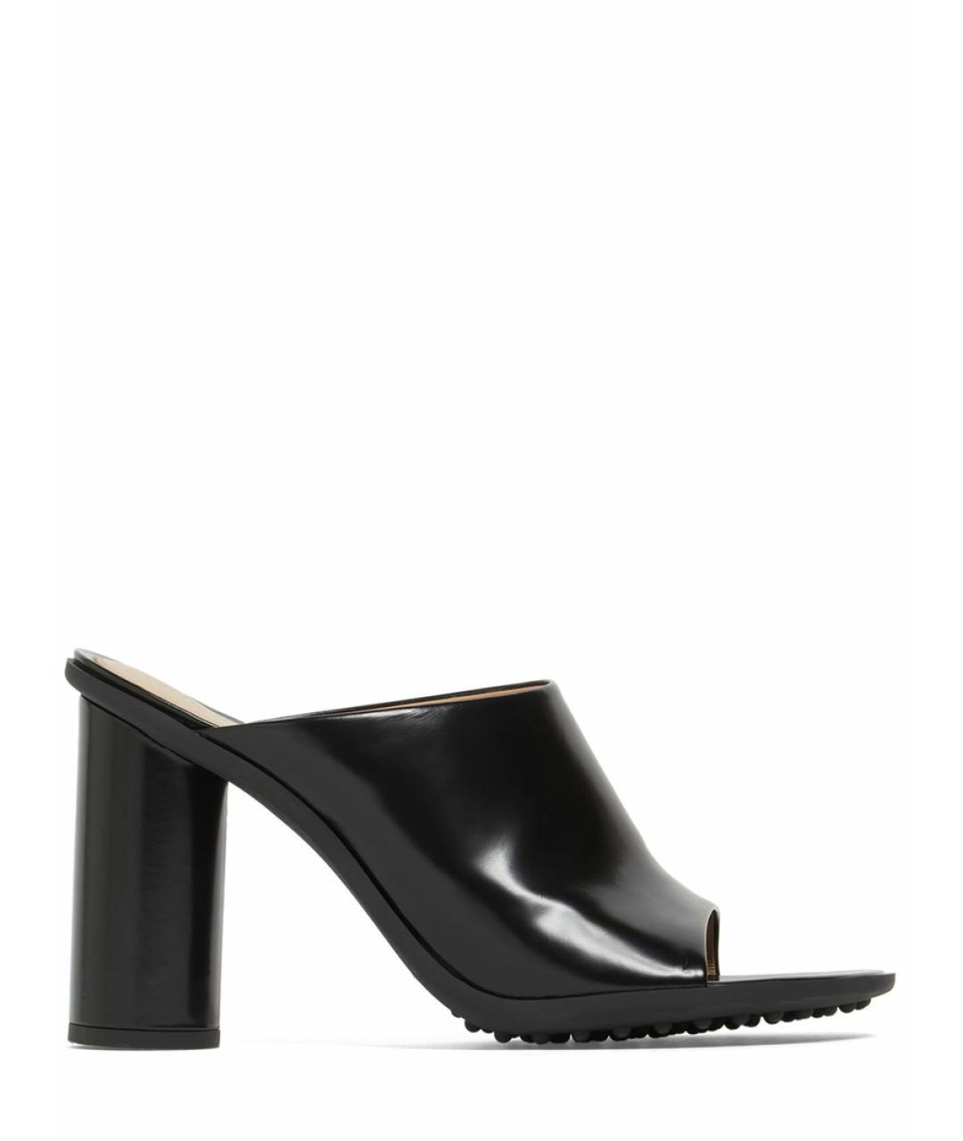 BOTTEGA VENETA Черные кожаные мюли, фото 5