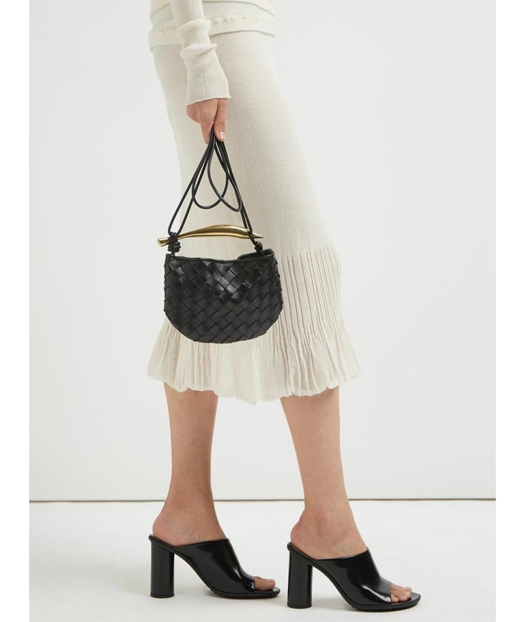 BOTTEGA VENETA Черные кожаные мюли, фото 4