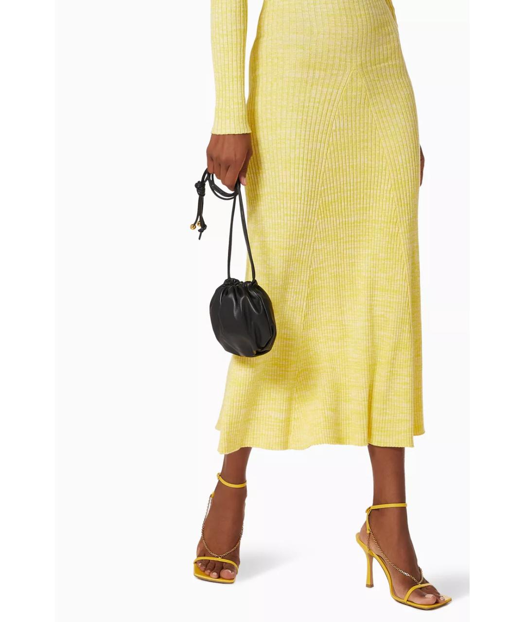 BOTTEGA VENETA Желтые кожаные босоножки, фото 4