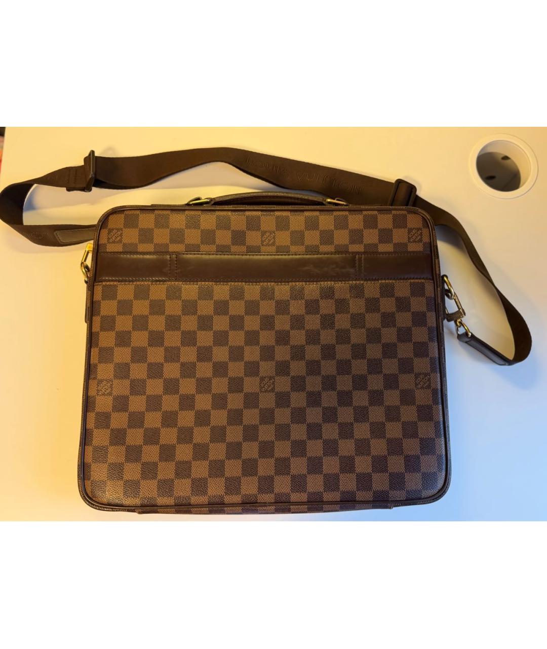 LOUIS VUITTON Коричневая сумка на плечо из канвы, фото 3